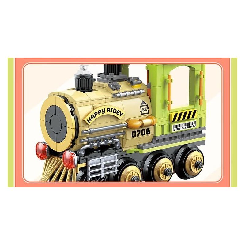 TOP TOY TC1738 1738 LITTLE PARROT BEBE TIME TRAIN E-SPORTS CAR bộ đồ chơi xếp lắp ráp ghép mô hình 400 khối