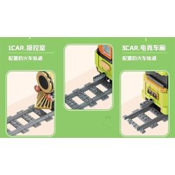 TOP TOY TC1738 1738 LITTLE PARROT BEBE TIME TRAIN E-SPORTS CAR bộ đồ chơi xếp lắp ráp ghép mô hình 400 khối