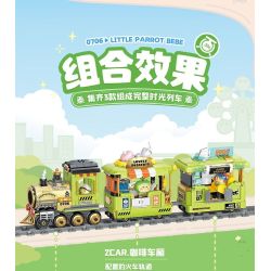 TOP TOY TC1738 1738 LITTLE PARROT BEBE TIME TRAIN E-SPORTS CAR bộ đồ chơi xếp lắp ráp ghép mô hình 400 khối