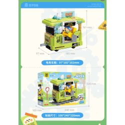 TOP TOY TC1738 1738 LITTLE PARROT BEBE TIME TRAIN E-SPORTS CAR bộ đồ chơi xếp lắp ráp ghép mô hình 400 khối