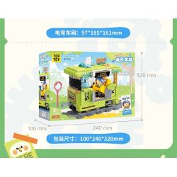 TOP TOY TC1738 1738 LITTLE PARROT BEBE TIME TRAIN E-SPORTS CAR bộ đồ chơi xếp lắp ráp ghép mô hình 400 khối