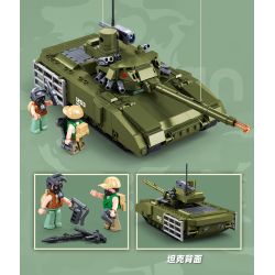 SLUBAN M38-B1253 B1253 1253 M38B1253 38-B1253 FU MENGCHENG T14S ARMATA TANK bộ đồ chơi xếp lắp ráp ghép mô hình Military Army Quân Sự Bộ Đội 319 khối