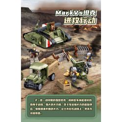 SLUBAN M38-B1296 B1296 1296 M38B1296 38-B1296 FU MENGCHENG MARK VS TANK OFFENSIVE HOẠT ĐỘNG bộ đồ chơi xếp lắp ráp ghép mô hình Military Army Quân Sự Bộ Đội 516 khối