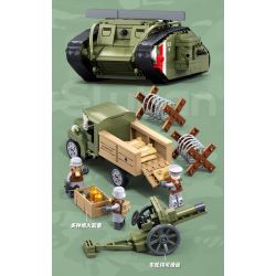 SLUBAN M38-B1296 B1296 1296 M38B1296 38-B1296 FU MENGCHENG MARK VS TANK OFFENSIVE HOẠT ĐỘNG bộ đồ chơi xếp lắp ráp ghép mô hình Military Army Quân Sự Bộ Đội 516 khối