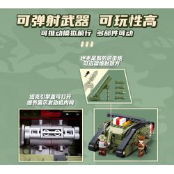 SLUBAN M38-B1296 B1296 1296 M38B1296 38-B1296 FU MENGCHENG MARK VS TANK OFFENSIVE HOẠT ĐỘNG bộ đồ chơi xếp lắp ráp ghép mô hình Military Army Quân Sự Bộ Đội 516 khối