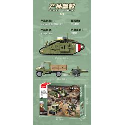 SLUBAN M38-B1296 B1296 1296 M38B1296 38-B1296 FU MENGCHENG MARK VS TANK OFFENSIVE HOẠT ĐỘNG bộ đồ chơi xếp lắp ráp ghép mô hình Military Army Quân Sự Bộ Đội 516 khối
