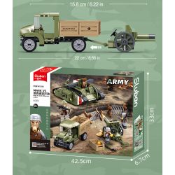 SLUBAN M38-B1296 B1296 1296 M38B1296 38-B1296 FU MENGCHENG MARK VS TANK OFFENSIVE HOẠT ĐỘNG bộ đồ chơi xếp lắp ráp ghép mô hình Military Army Quân Sự Bộ Đội 516 khối