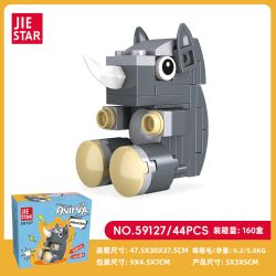 JIESTAR 59127 ĐỘNG VẬT NHỎ DỄ THƯƠNG TÊ GIÁC bộ đồ chơi xếp lắp ráp ghép mô hình Creator Sáng Tạo 44 khối