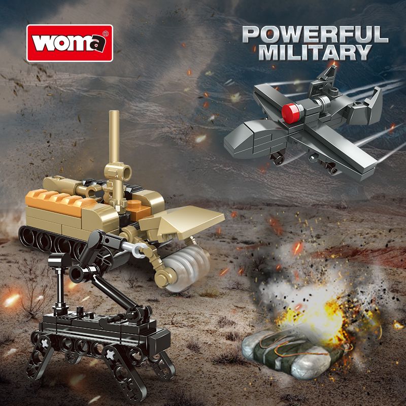 WOMA C1023 1023 MÁY BAY KHÔNG NGƯỜI LÁI QUÂN SỰ BATTLEFIELD 8 KẾT HỢP bộ đồ chơi xếp lắp ráp ghép mô hình Military Army Quân Sự Bộ Đội 312 khối