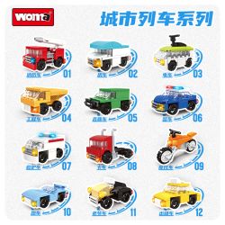 WOMA C1018 1018 TÀU THÀNH PHỐ 12 bộ đồ chơi xếp lắp ráp ghép mô hình Racers Đua Tốc Độ 378 khối