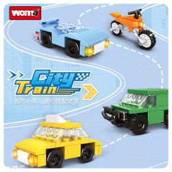 WOMA C1018 1018 TÀU THÀNH PHỐ 12 bộ đồ chơi xếp lắp ráp ghép mô hình Racers Đua Tốc Độ 378 khối