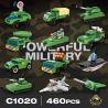 WOMA C1020 1020 SÁCH MINH HỌA QUÂN ĐỘI HẠN CHẾ 12 bộ đồ chơi xếp lắp ráp ghép mô hình Military Army Quân Sự Bộ Đội 460 khối