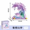 GEKKOSHA 802827 GIẤC MƠ ANH ĐÀO MÀU TÍM bộ đồ chơi xếp lắp ráp ghép mô hình Arts & Crafts