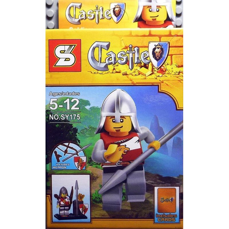 SY 175 LÂU ĐÀI HÌNH 8 bộ đồ chơi xếp lắp ráp ghép mô hình Medieval Castle Chiến Tranh Trung Cổ