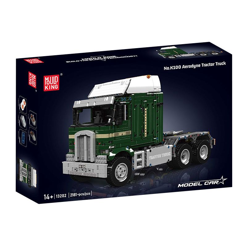 MouldKing 13202 K100 Aerodyne Tractor Truck Xếp hình lắp ráp ghép mô hình Xe tải flathead khí nén K100 MouldKing 13202 K100 Aerodyne Tractor Truck Xếp hình lắp ráp ghép mô hình Xe tải flathead khí nén K100