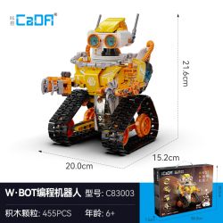 CADA DOUBLEE C83003 83003 ROBOT LẬP TRÌNH BA TRONG MỘT bộ đồ chơi xếp lắp ráp ghép mô hình Technic W BOT Kỹ Thuật Công Nghệ Cao Mô Hình Phương Tiện 455 khối