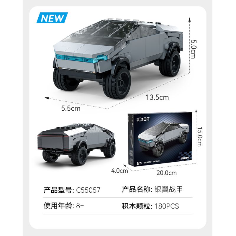 CADA DOUBLEE C55057 55057 ÁO GIÁP CÁNH BẠC bộ đồ chơi xếp lắp ráp ghép mô hình Speed Champions Racing Cars Đua Xe Công Thức 158 khối