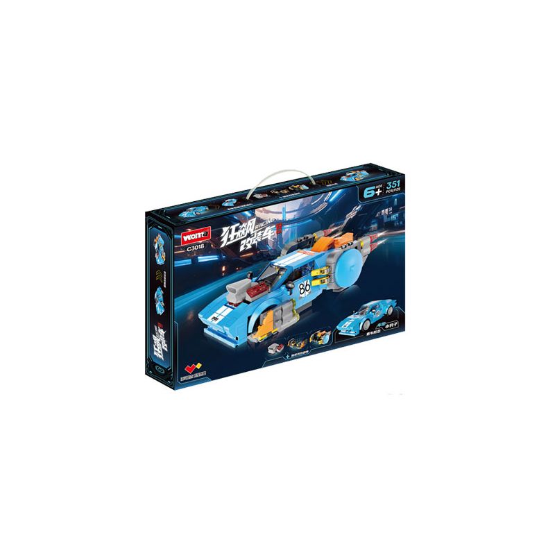WOMA C3018 3018 HỘI THẢO XE HƠI SỬA ĐỔI KUANGZHAO LITTLE LEOPARD bộ đồ chơi xếp lắp ráp ghép mô hình Speed Champions Racing Cars Đua Xe Công Thức 351 khối