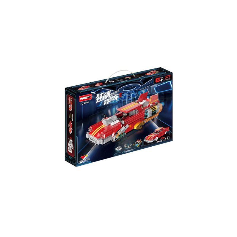 WOMA C3019 3019 HỘI THẢO XE SỬA ĐỔI ĐIÊN RỒ THUNDERBIRD bộ đồ chơi xếp lắp ráp ghép mô hình Speed Champions Racing Cars Đua Xe Công Thức 377 khối
