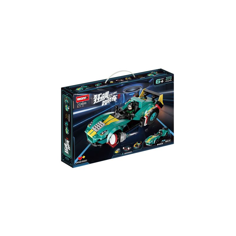 WOMA C3020 3020 HỘI THẢO XE HƠI SỬA ĐỔI KUANGZHAO LOTUS III bộ đồ chơi xếp lắp ráp ghép mô hình Speed Champions Racing Cars Đua Xe Công Thức 373 khối