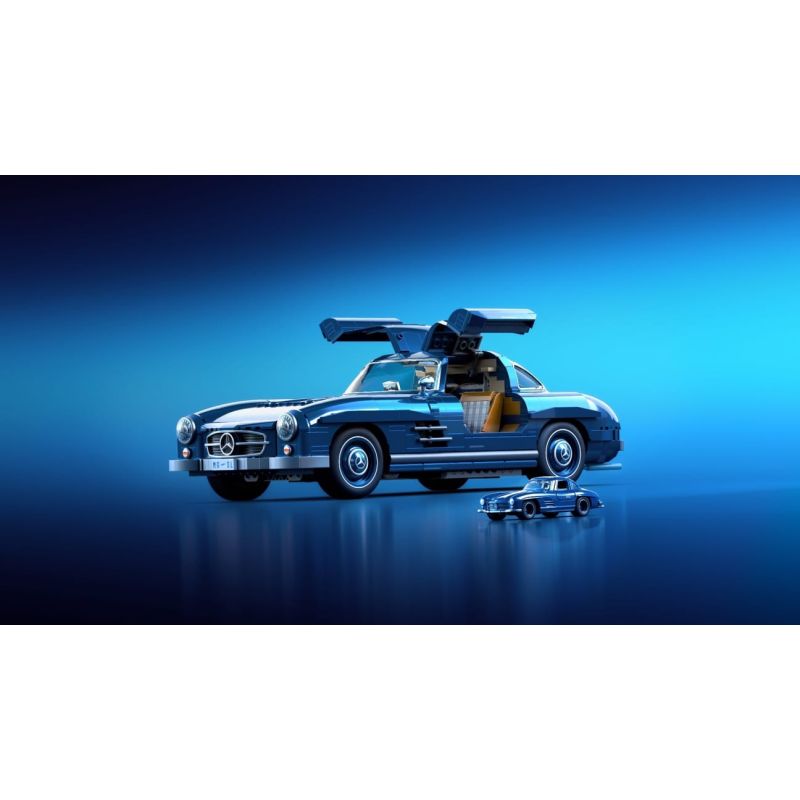 MATTEL BRICK SHOP HWW25 LỚP CAO CẤP HOT WHEELS MERCEDES-BENZ 300SL 1:12 tỷ lệ 1:12 bộ đồ chơi xếp lắp ráp ghép mô hình Creator MATTEL BRICK SHOP HOT WHEELS MERCEDES-BENZ 300 SL Sáng Tạo 1600 khối