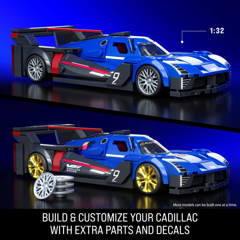 MATTEL BRICK SHOP JFR89 LỚP TỐC ĐỘ HOT WHEELS CADILLAC PROJECT GTP HYPERCAR 1:32 tỷ lệ 1:32 bộ đồ chơi xếp lắp ráp ghép mô hình Creator Sáng Tạo 236 khối