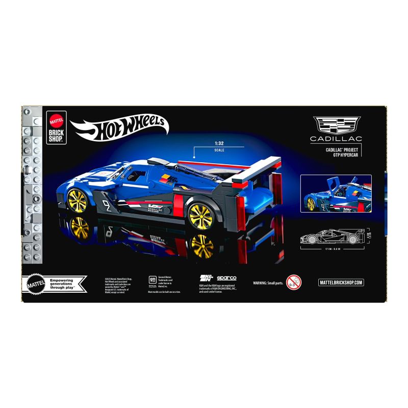MATTEL BRICK SHOP JFR89 LỚP TỐC ĐỘ HOT WHEELS CADILLAC PROJECT GTP HYPERCAR 1:32 tỷ lệ 1:32 bộ đồ chơi xếp lắp ráp ghép mô hình Creator Sáng Tạo 236 khối