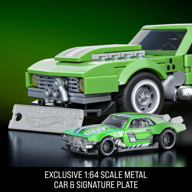 MATTEL BRICK SHOP JFT16 LỚP HỌC TỐC ĐỘ HOT WHEELS 1968 XE SỬA ĐỔI CAMARO 1:32 tỷ lệ 1:32 bộ đồ chơi xếp lắp ráp ghép mô hình Creator HOT WHEELS CUSTOM '68 CAMARO Sáng Tạo 289 khối