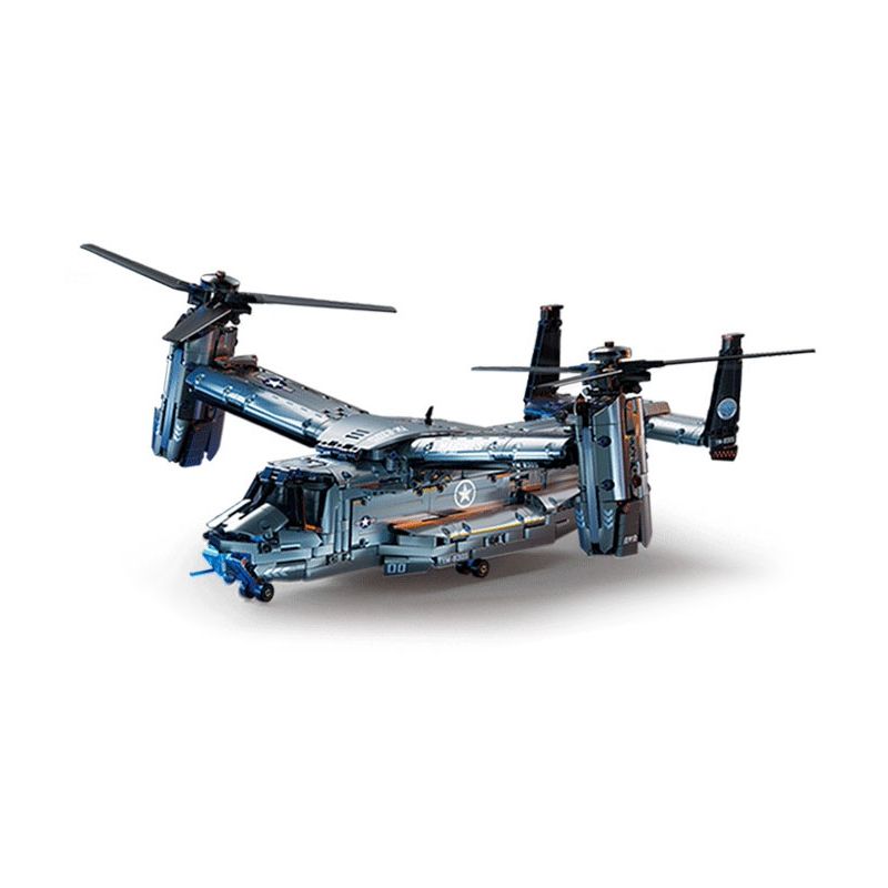 No license A004 Transport Plane Xếp hình lắp ráp ghép mô hình Máy bay trực thăng Osprey V-22 của Mỹ