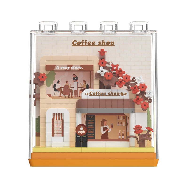 CHAOLE CHUANG 7367 CÓ MỘT CỬA HÀNG NHỎ QUÁN CÀ PHÊ bộ đồ chơi xếp lắp ráp ghép mô hình COFFEE SHOP 265 khối