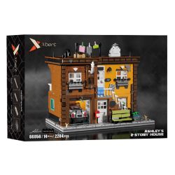 XBERT 66056 ASHLEY DOUBLE STORY HOUSE bộ đồ chơi xếp lắp ráp ghép mô hình Creator ASHLEF'S 2-STORY HOUSE Sáng Tạo 2284 khối