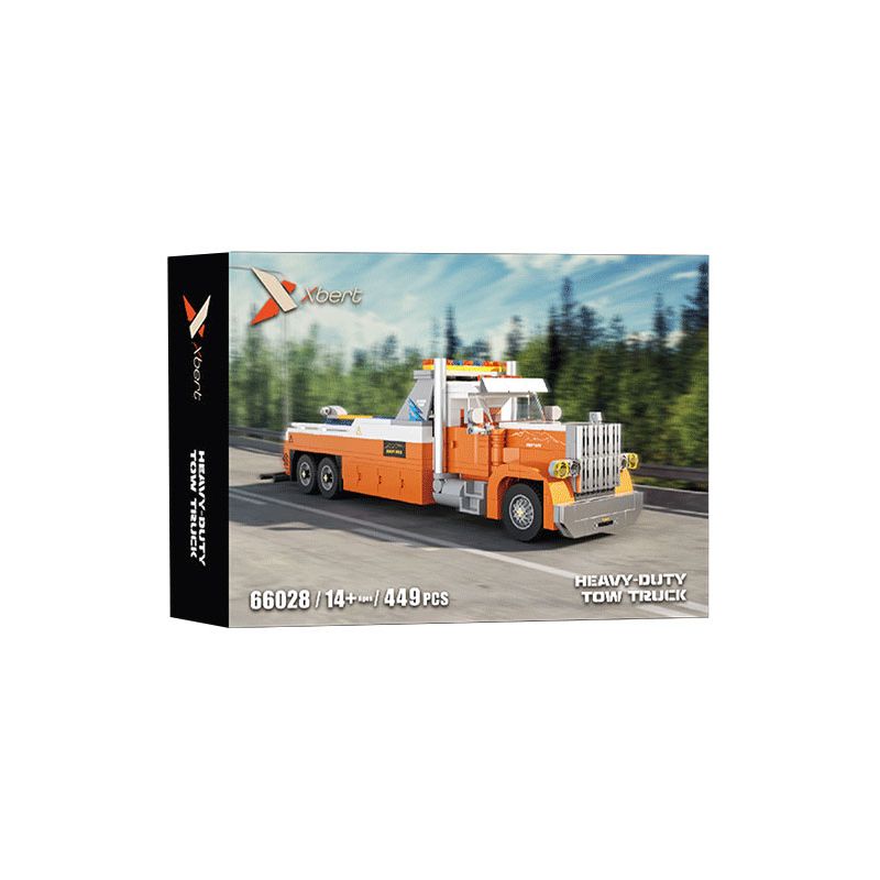 XBERT 66028 ĐOẠN GIỚI THIỆU ĐƯỜNG BỘ MỸ bộ đồ chơi xếp lắp ráp ghép mô hình City HEAVY DUTY TOW TRUCK Thành Phố 449 khối