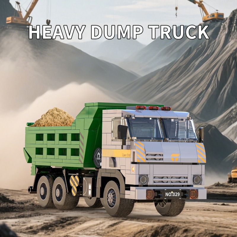 XBERT 66029 TAY XE TẢI bộ đồ chơi xếp lắp ráp ghép mô hình City HEAVY DUMP TRUCK Thành Phố 467 khối