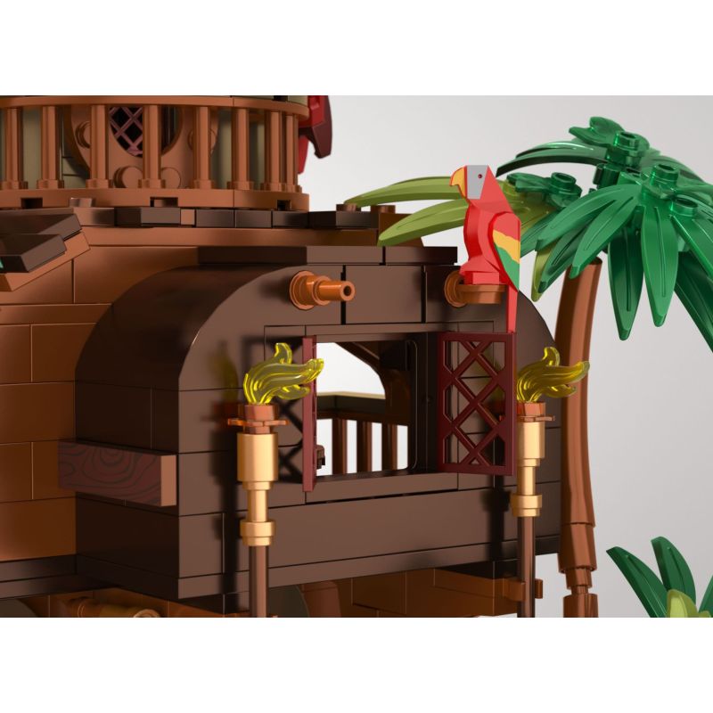 IAMBRICK 31110 THUYỀN BUỒM bộ đồ chơi xếp lắp ráp ghép mô hình Pirates Of The Caribbean THE INVERTED SAIL TAVERN Cướp Biển Vùng Caribe 1312 khối