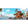 IAMBRICK 31110 THUYỀN BUỒM bộ đồ chơi xếp lắp ráp ghép mô hình Pirates Of The Caribbean THE INVERTED SAIL TAVERN Cướp Biển Vùng Caribe 1312 khối