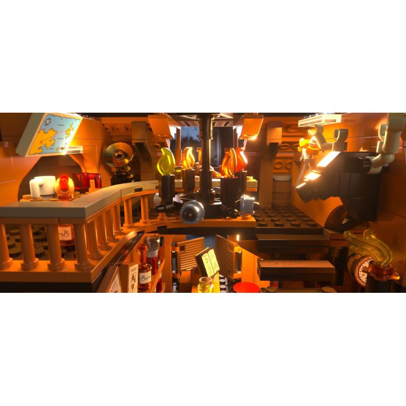 IAMBRICK 31110 THUYỀN BUỒM bộ đồ chơi xếp lắp ráp ghép mô hình Pirates Of The Caribbean THE INVERTED SAIL TAVERN Cướp Biển Vùng Caribe 1312 khối