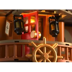 IAMBRICK 31110 THUYỀN BUỒM bộ đồ chơi xếp lắp ráp ghép mô hình Pirates Of The Caribbean THE INVERTED SAIL TAVERN Cướp Biển Vùng Caribe 1312 khối