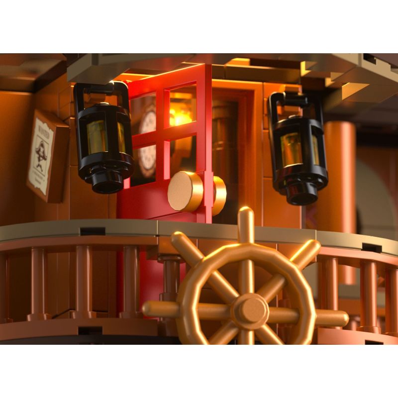 IAMBRICK 31110 THUYỀN BUỒM bộ đồ chơi xếp lắp ráp ghép mô hình Pirates Of The Caribbean THE INVERTED SAIL TAVERN Cướp Biển Vùng Caribe 1312 khối