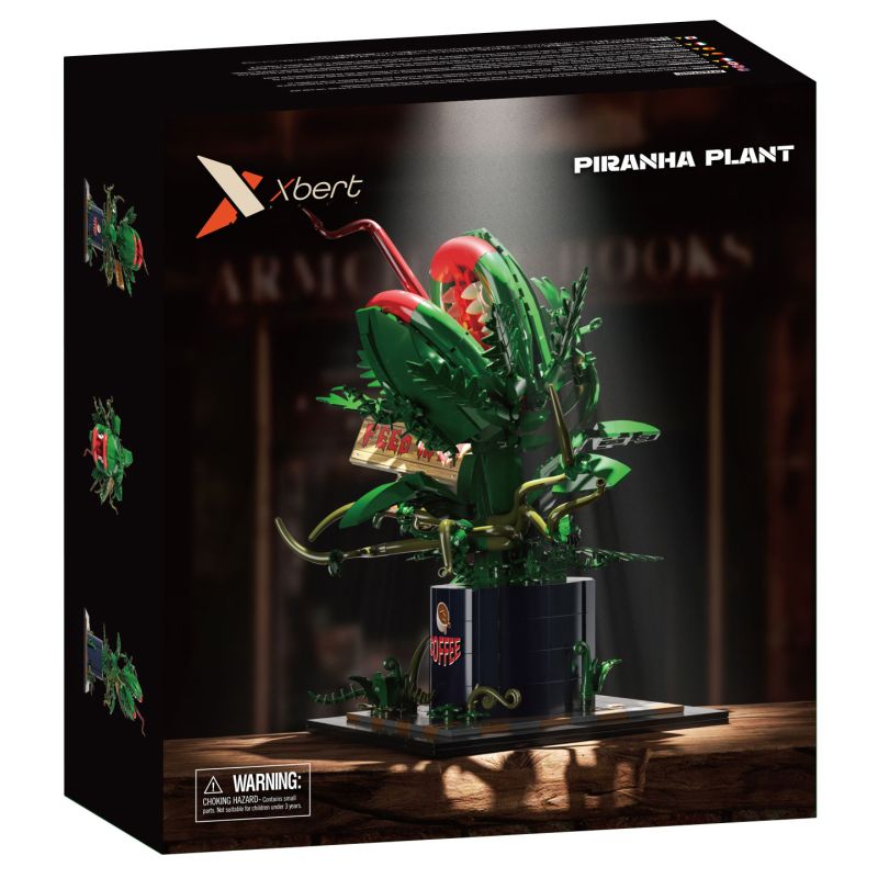 XBERT 66120 HOA ĂN NGƯỜI bộ đồ chơi xếp lắp ráp ghép mô hình PIRANHA PLANT 838 khối