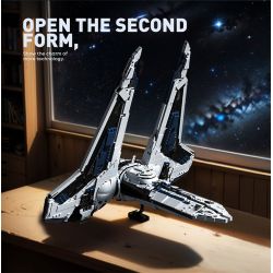 BAKA TECHNOLOGY 33918 STARFIGHTER KEMLK CLASS bộ đồ chơi xếp lắp ráp ghép mô hình Star Wars STARFIGHTER (KOM'RK-CLASS FIGHTER/TRANSPORT) Chiến Tranh Giữa Các Vì Sao 2948 khối