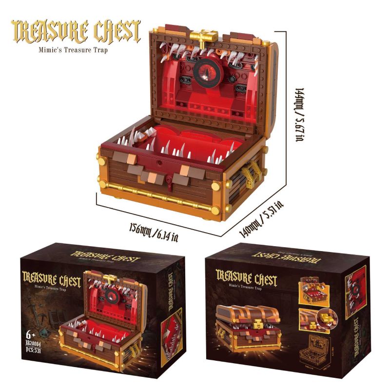 KK20004 20004 TREASURE REST MONSTER bộ đồ chơi xếp lắp ráp ghép mô hình Movie & Game TRASURE CHEST Phim Và Trò Chơi 531 khối
