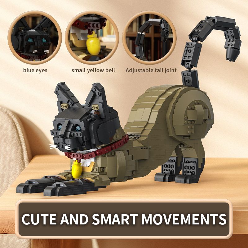 XBERT 66114 MÈO XIÊM bộ đồ chơi xếp lắp ráp ghép mô hình SIAMESE CAT 1117 khối