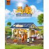 LUMIBRICKS FUNWHOLE F9080 9080 ỔN ĐỊNH bộ đồ chơi xếp lắp ráp ghép mô hình City HORSE STABLE Thành Phố 973 khối