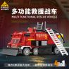 Kazi KY80470 80470 MÔ HÌNH XE CỨU HỎA HUILI 4 bộ đồ chơi xếp lắp ráp ghép mô hình City Thành Phố 695 khối
