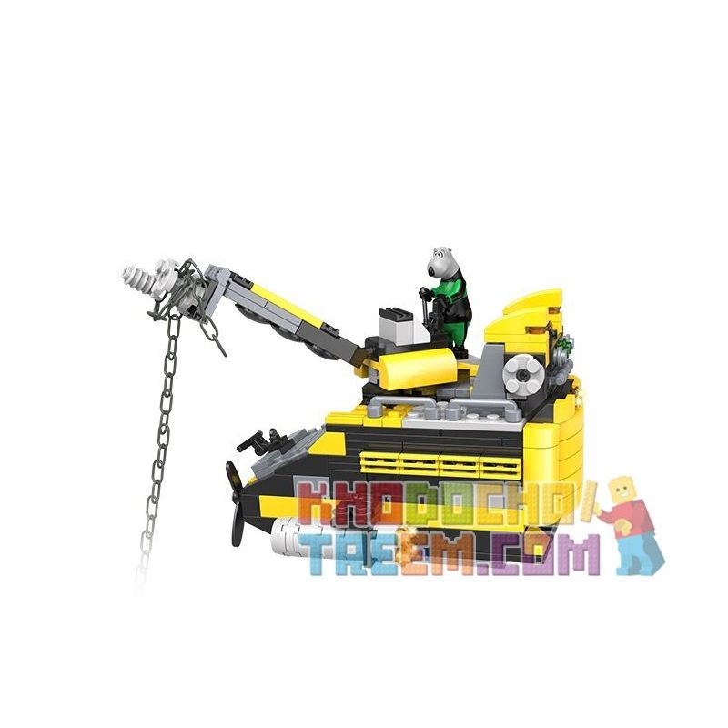 WOMA C9115 9115 Xếp hình kiểu  CREATOR 3 IN 1 Deep Sea Submarine Thám Hiểm Biến Sâu 538 khối