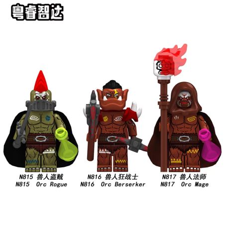 WISE N815 N816 N817 ORC 3 CON SỐ bộ đồ chơi xếp lắp ráp ghép mô hình Medieval Castle Chiến Tranh Trung Cổ