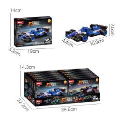 WOMA C1025 1025 CÔNG THỨC F1 RACING 10 MÔ HÌNH bộ đồ chơi xếp lắp ráp ghép mô hình Racers Đua Tốc Độ 662 khối