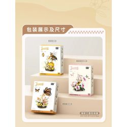 LOZ 4117 CÔN TRÙNG HOA CÕI BƯỚM ĐỐM HỔ bộ đồ chơi xếp lắp ráp ghép mô hình Arts & Crafts INSECT