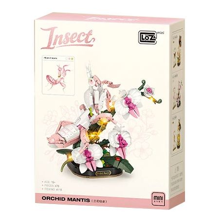 LOZ 4118 CÔN TRÙNG HOA CÕI BỌ NGỰA LAN bộ đồ chơi xếp lắp ráp ghép mô hình Arts & Crafts INSECT