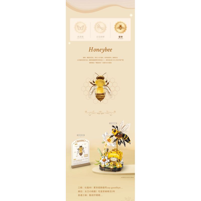 LOZ 4119 CÔN TRÙNG HOA CÕI ONG bộ đồ chơi xếp lắp ráp ghép mô hình Arts & Crafts INSECT